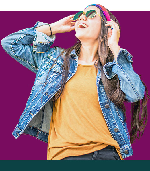 imagem de uma mulher pensando